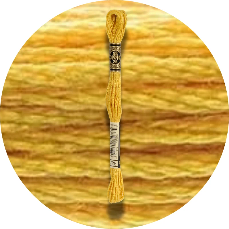 DMC Mouliné Spécial 25, Red/Yellow/Orange Shades 0728