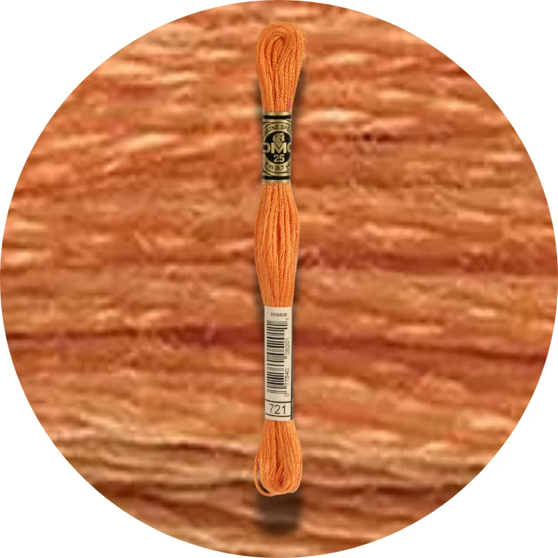 DMC Mouliné Spécial 25, Red/Yellow/Orange Shades 0721