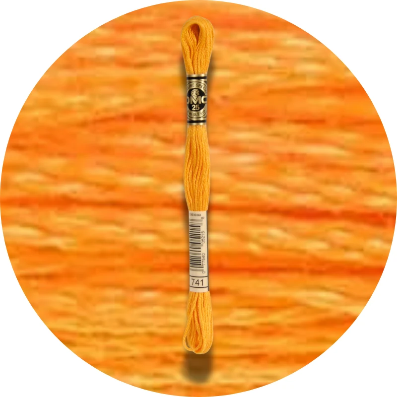 DMC Mouliné Spécial 25, Red/Yellow/Orange Shades 0741