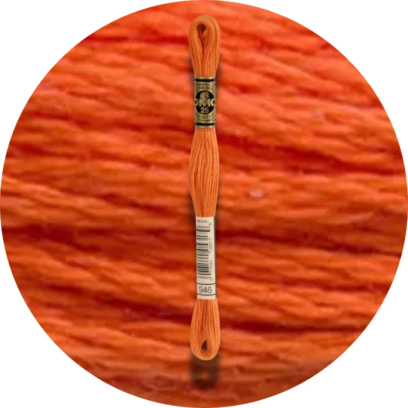 DMC Mouliné Spécial 25, Red/Yellow/Orange Shades 0946