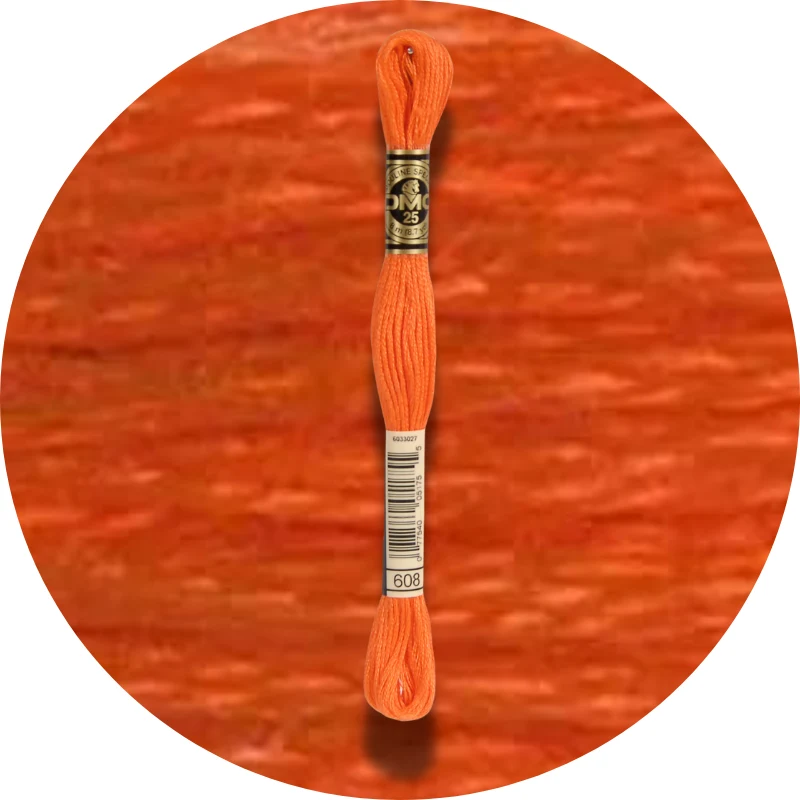 DMC Mouliné Spécial 25, Red/Yellow/Orange Shades 0608