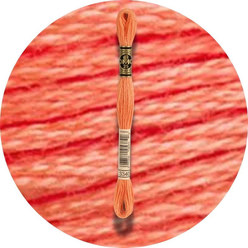 DMC Mouliné Spécial 25, Red/Yellow/Orange Shades 3340