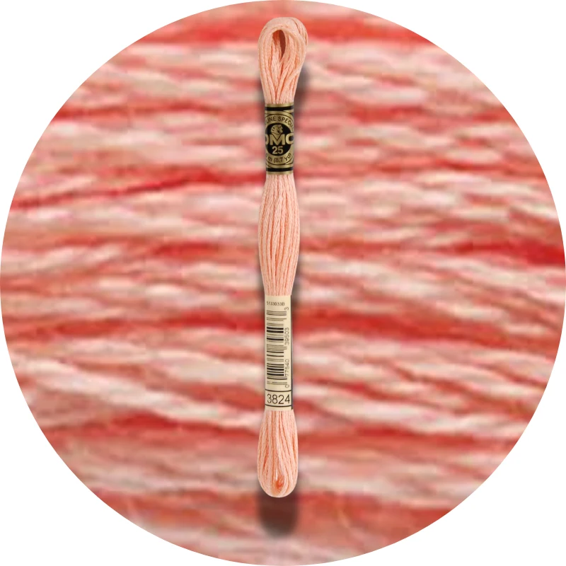 DMC Mouliné Spécial 25, Red/Yellow/Orange Shades 3824