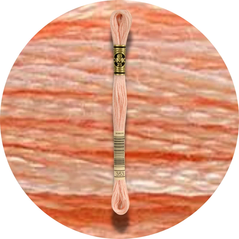 DMC Mouliné Spécial 25, Red/Yellow/Orange Shades 0353