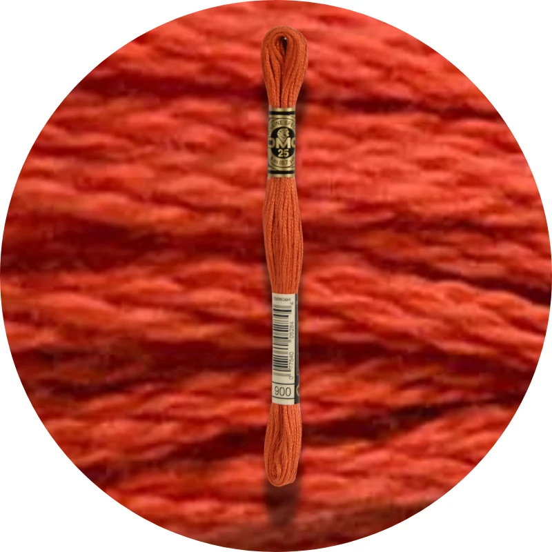 DMC Mouliné Spécial 25, Red/Yellow/Orange Shades 0900