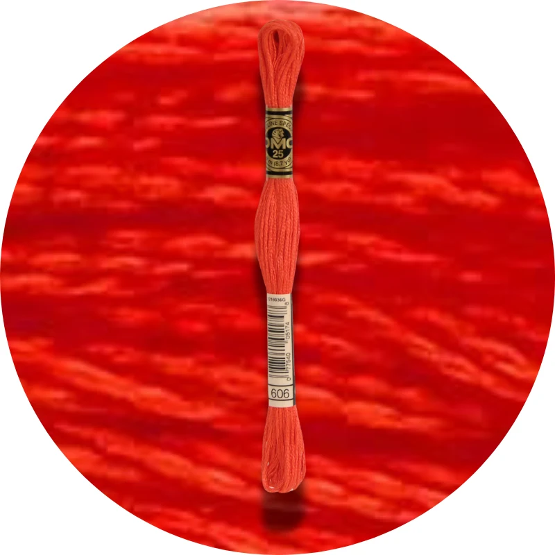 DMC Mouliné Spécial 25, Red/Yellow/Orange Shades 0606