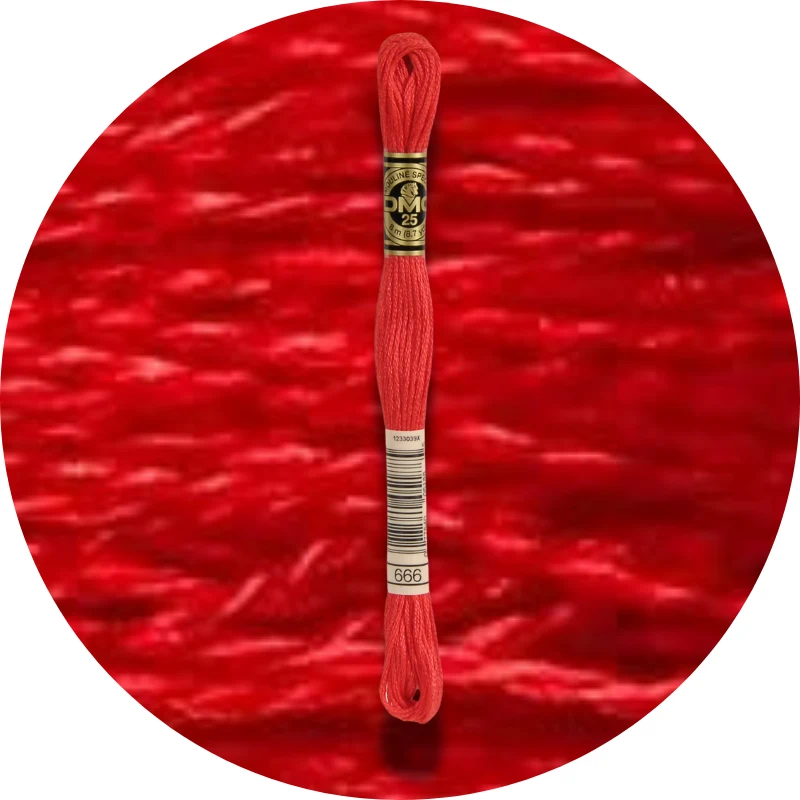 DMC Mouliné Spécial 25, Red/Yellow/Orange Shades 0666