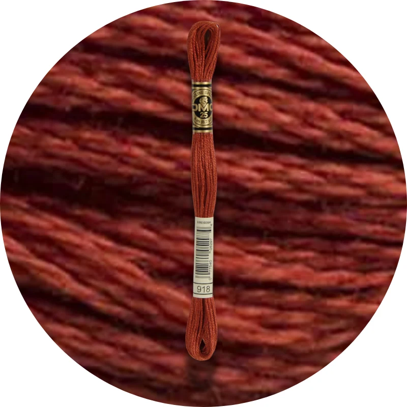 DMC Mouliné Spécial 25, Red/Yellow/Orange Shades 0918