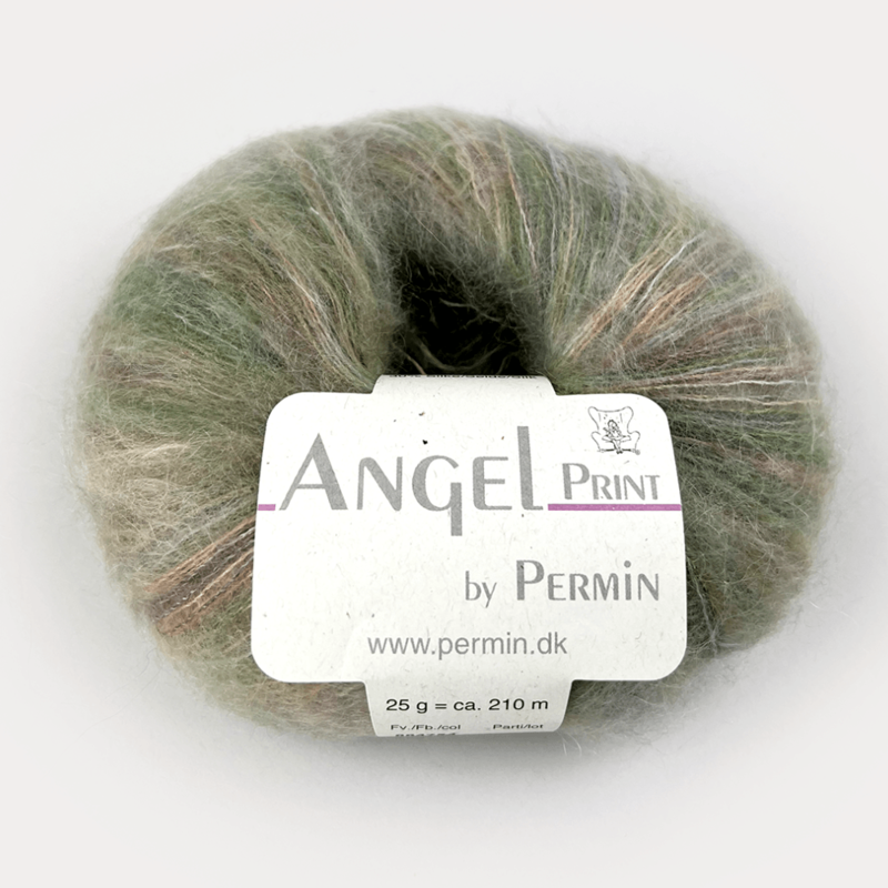 Permin Angel print 57 Green/Beige