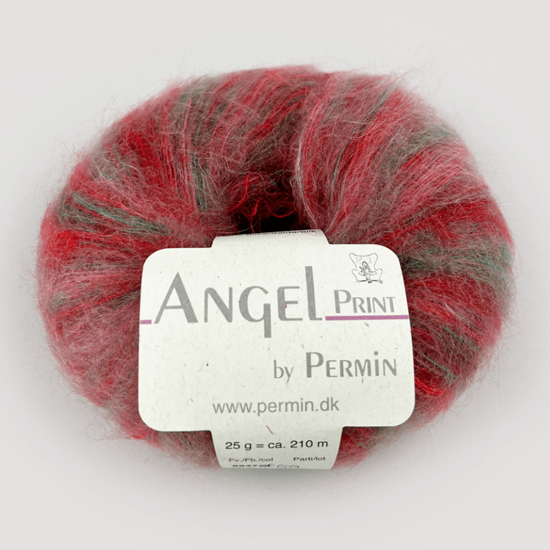 Permin Angel print 59 Red/Green