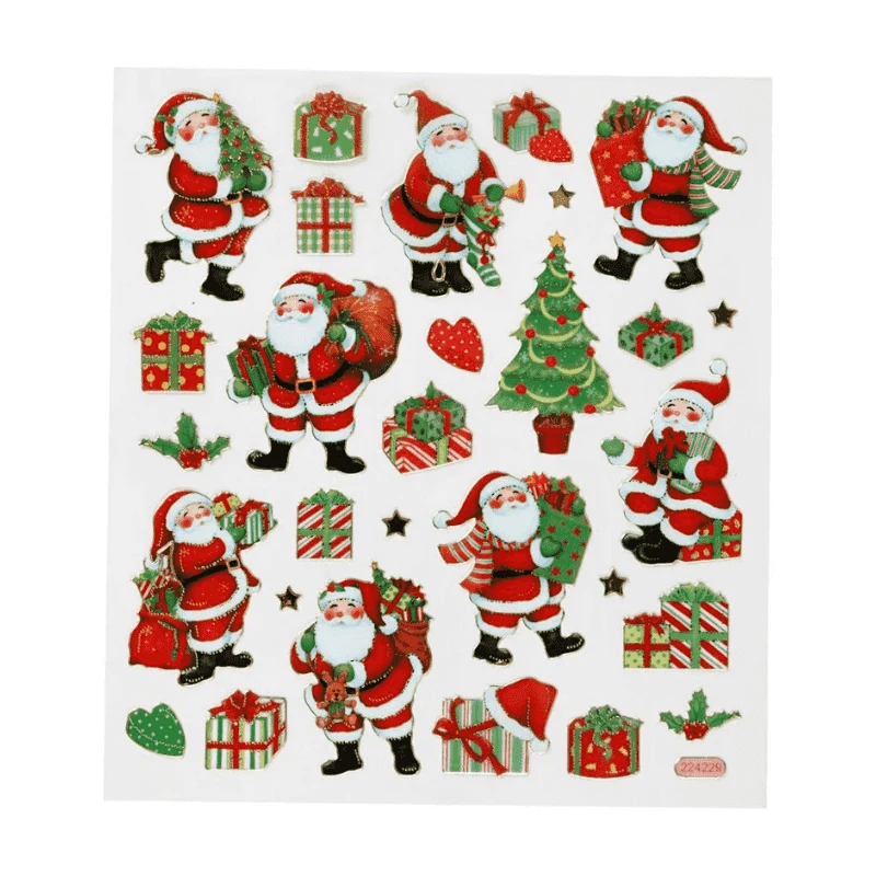 Stickers, Christmas, 15 x 16.5 cm, 1 sheet Classic Christmas Figures