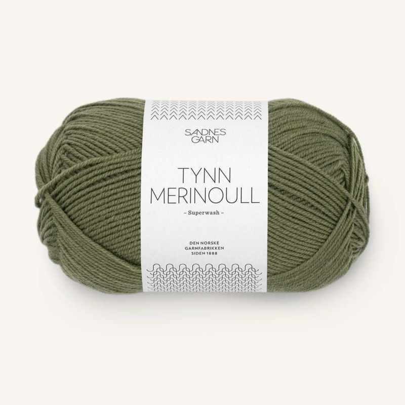 Sandnes Tynn Merinoull 9062 Olive Green