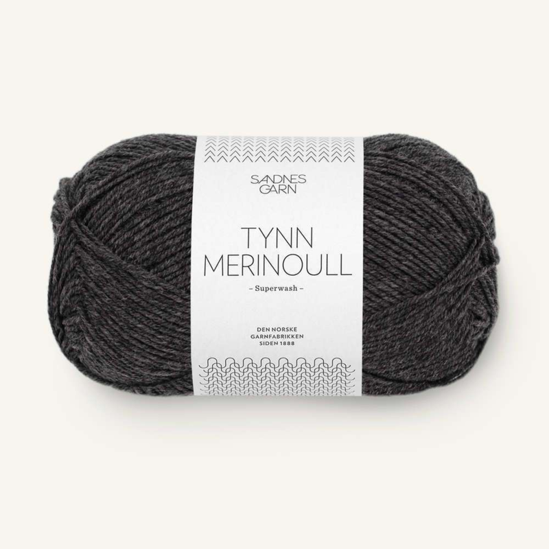 Sandnes Tynn Merinoull 1055 Dark Grey Melange