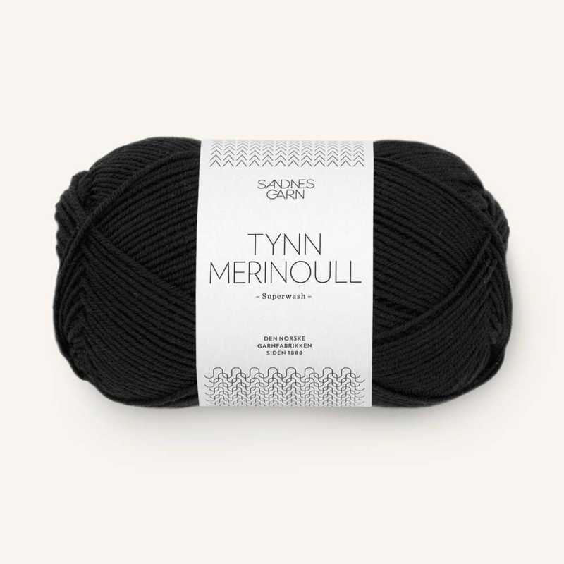Sandnes Tynn Merinoull 1099 Black