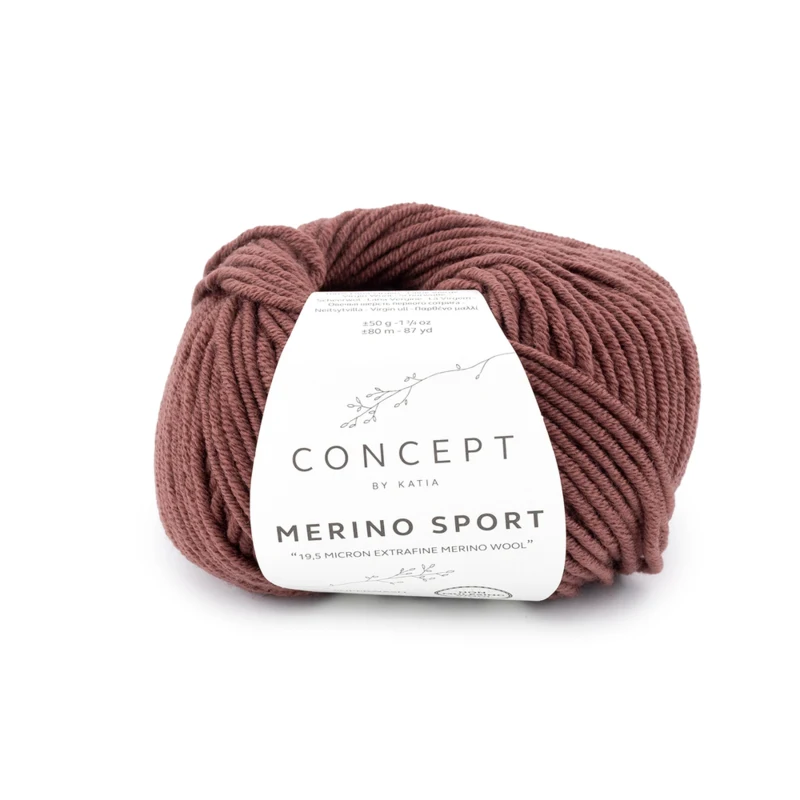 Katia Concept Merino Sport 072 Red brown