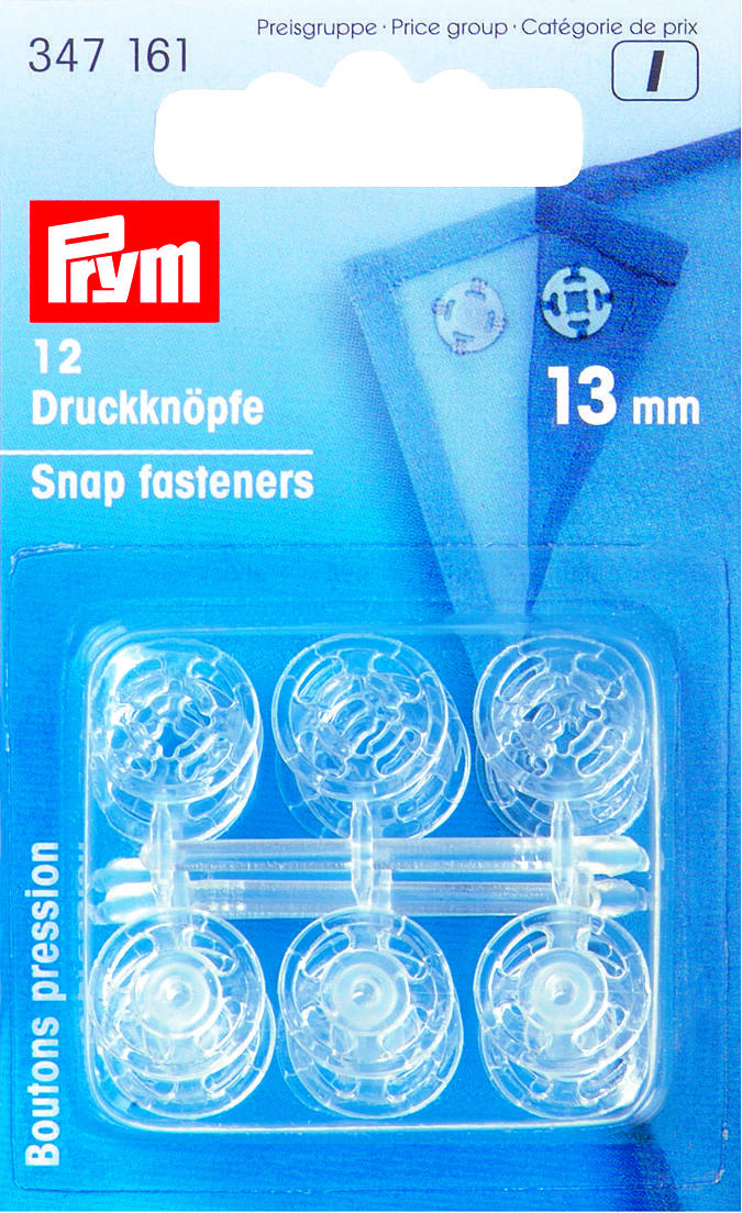 Prym Snap fasteners Transparent, 7-15 mm