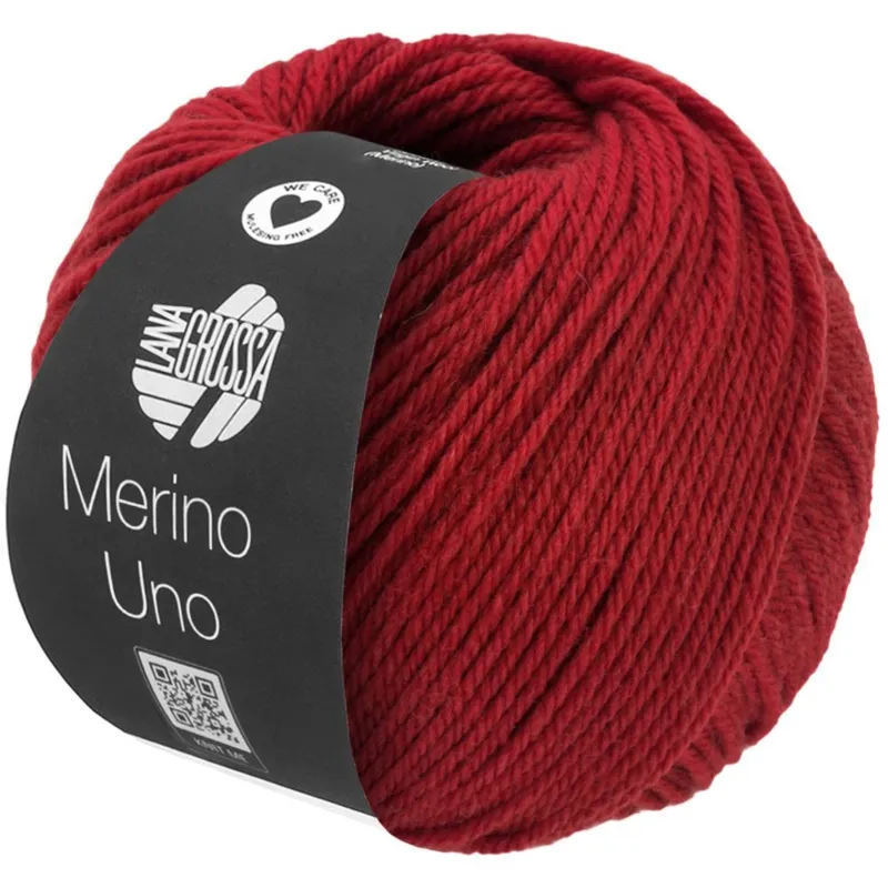 Lana Grossa Merino Uno 82 Dark red