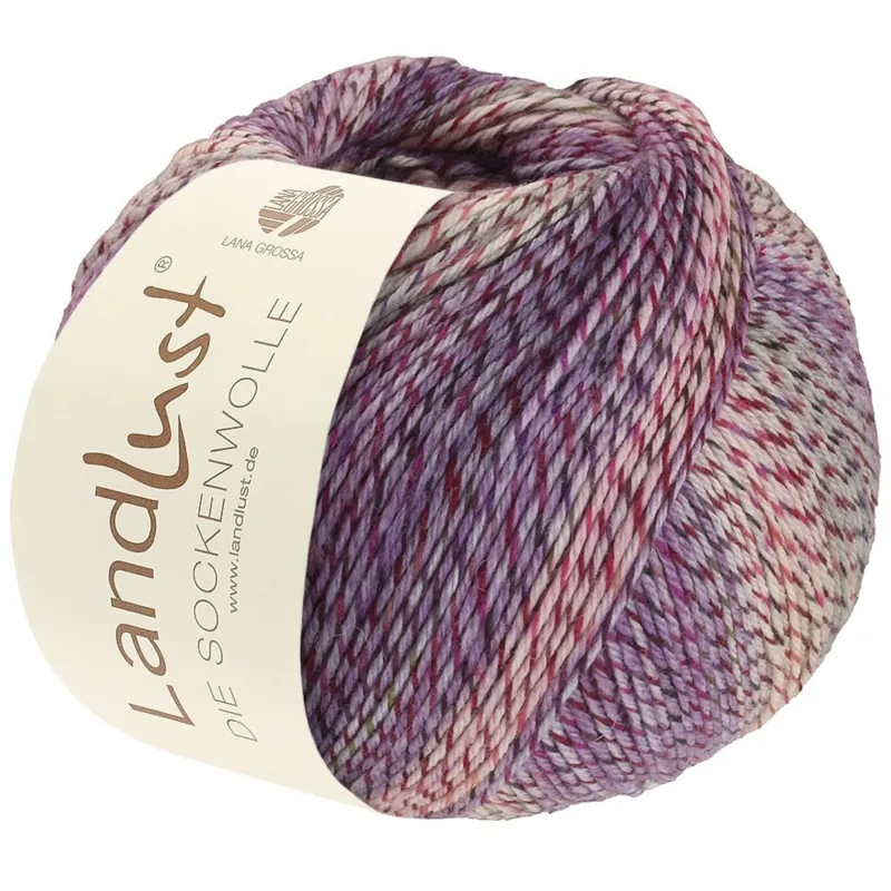 Lana Grossa Landlust Die Sockenwolle 217 Ecru/Pink/Purple/Hot Pink/Fuchsia/Anthracite