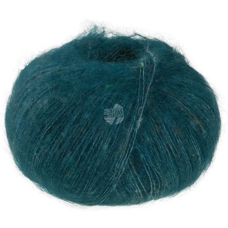 Lana Grossa Natural Superkid Tweed 634 Deep sea green