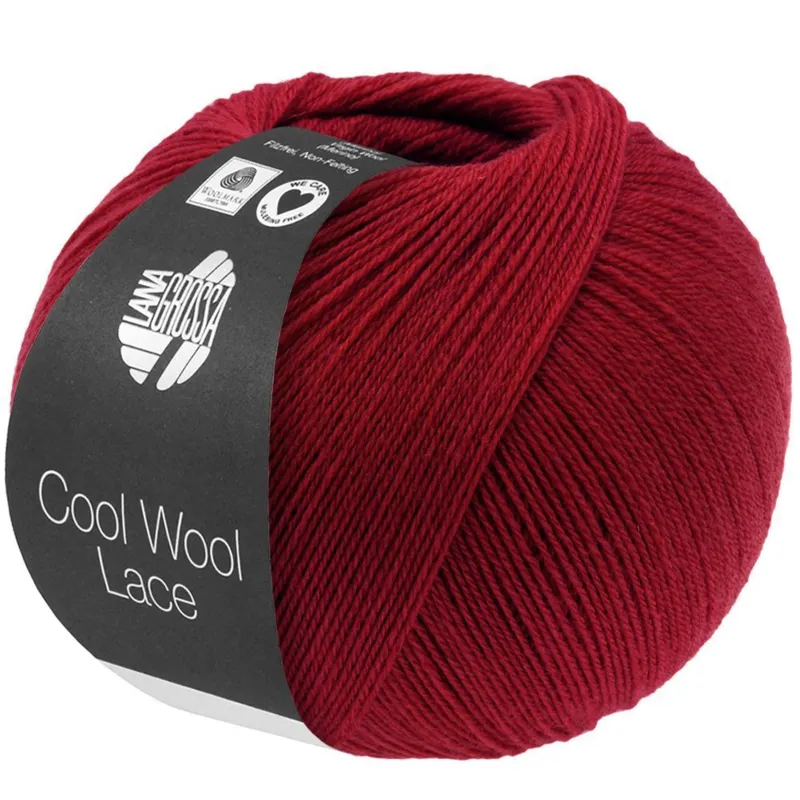 Lana Grossa Cool Wool Lace 61 Wine red