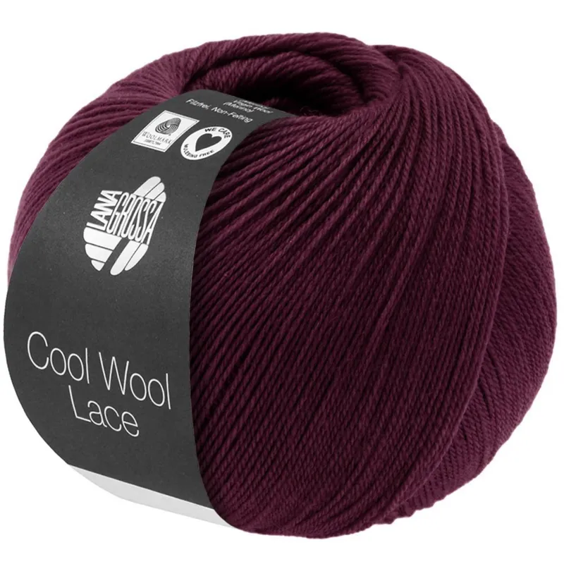 Lana Grossa Cool Wool Lace 59 Burgundy