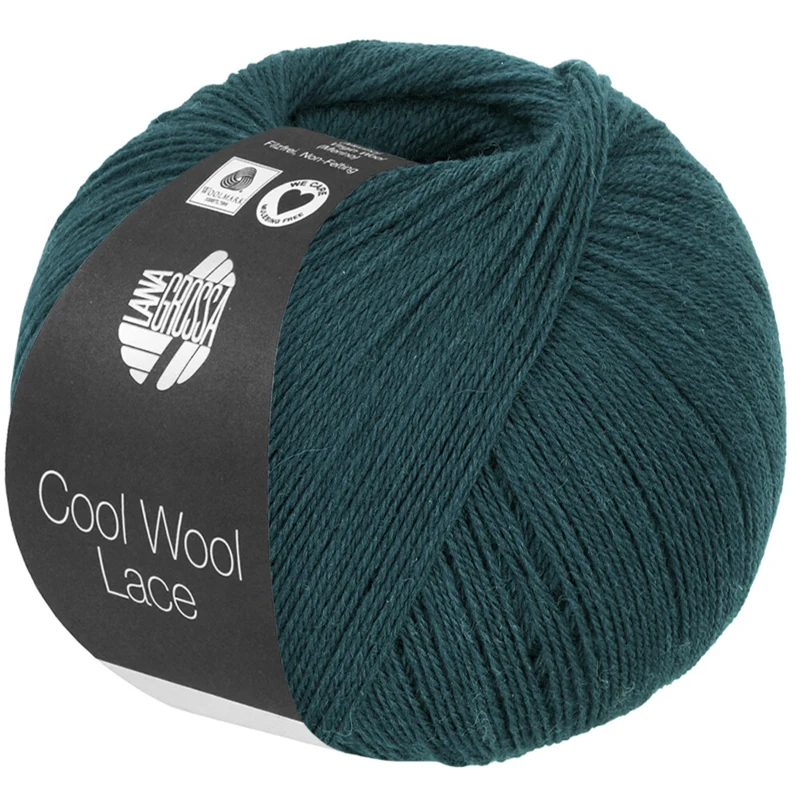 Lana Grossa Cool Wool Lace 69 Dark petrol