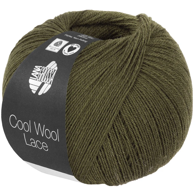 Lana Grossa Cool Wool Lace 70 Green brown