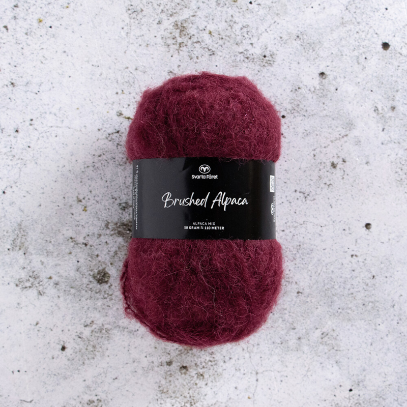 Svarta Fåret Brushed Alpaca 020 Midnight merlot