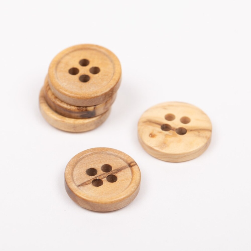 DROPS Olive Wood (Brim), Button, 15 mm (No. 807)