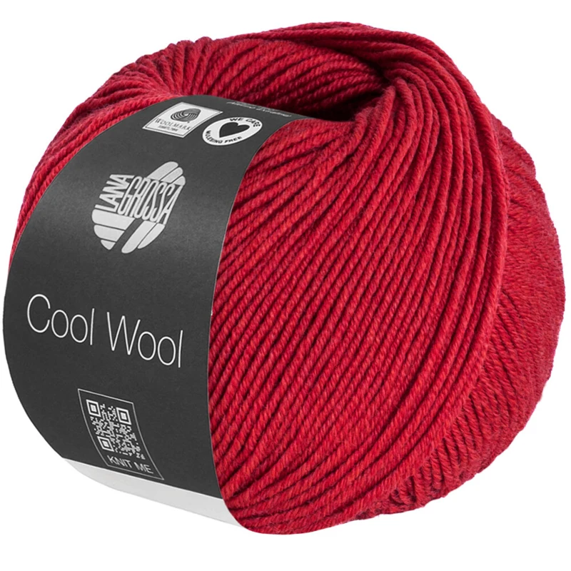 Lana Grossa Cool Wool Mélange 1501 Cherry red heather
