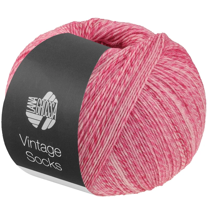Lana Grossa Vintage Socks 1022 Pink/light pink heathered
