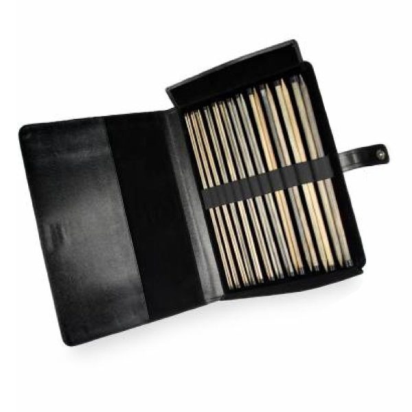 LYKKE Single Pointed Knitting Needle Set Driftwood, Black, 25 cm