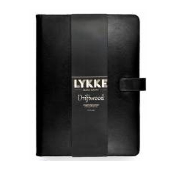 LYKKE Single Pointed Knitting Needle Set Driftwood, Black, 25 cm