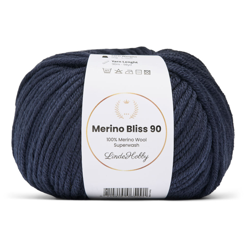 LindeHobby Merino Bliss 90 37 Dark Blue