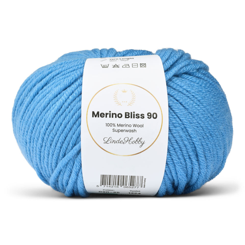 LindeHobby Merino Bliss 90 35 Cornflower Blue