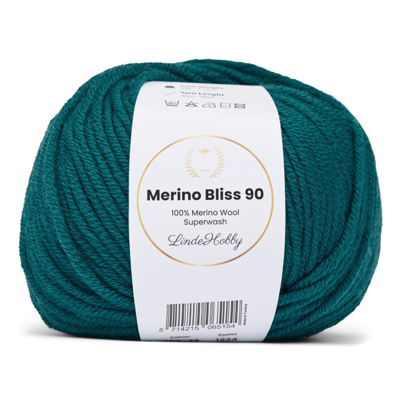 LindeHobby Merino Bliss 90 23 Dark Aqua Green