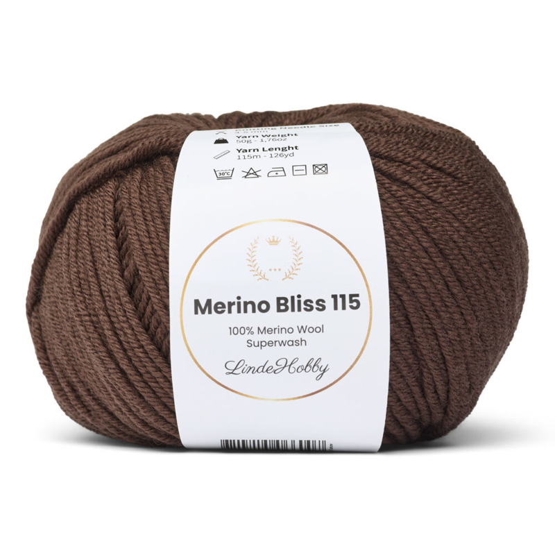 LindeHobby Merino Bliss 115 14 Dark Brown