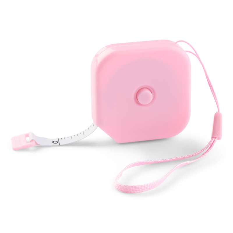 LindeHobby Square Retractable Measuring Tape, 150 cm Pink