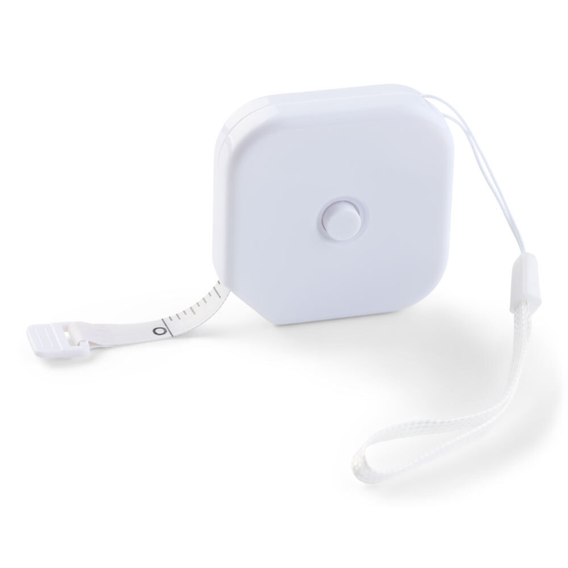LindeHobby Square Retractable Measuring Tape, 150 cm White