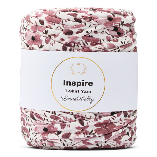 LindeHobby Inspire 74 White with dark pink flowers (Print)