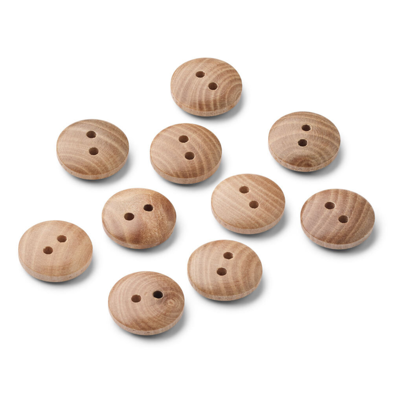 LindeHobby Wooden Buttons 15 mm, 10 pcs