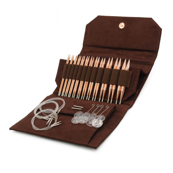 LYKKE Interchangeable Circular Needle Set Cypra, Brown, 13 cm