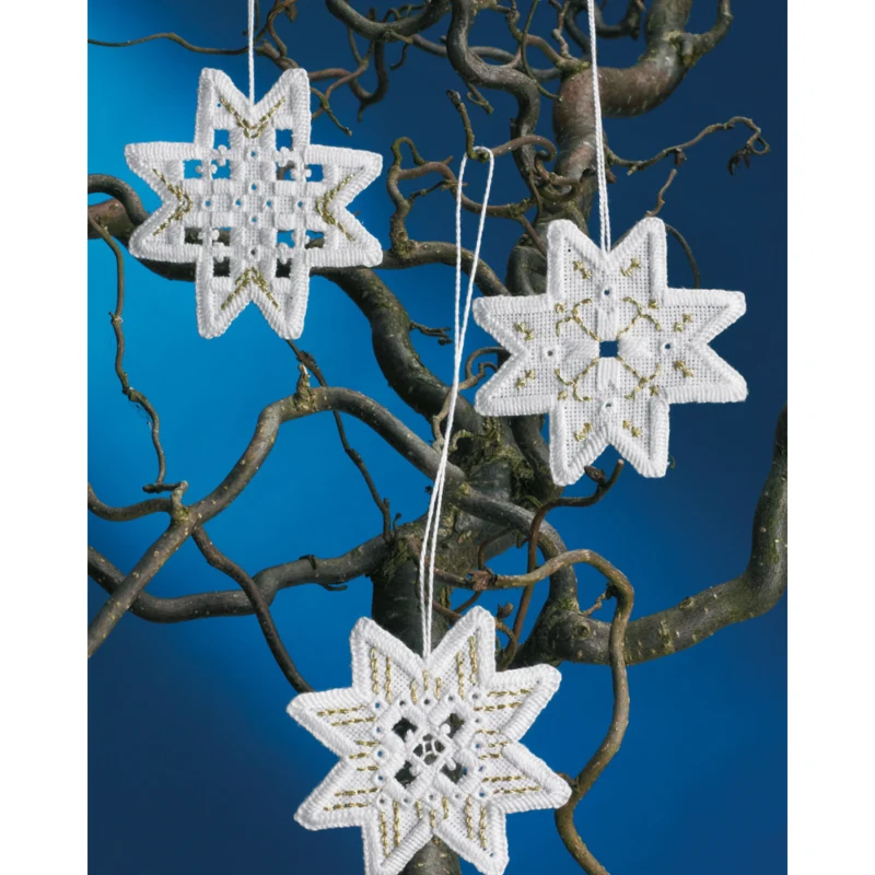 Christmas Stars 3-pack 8x8 cm