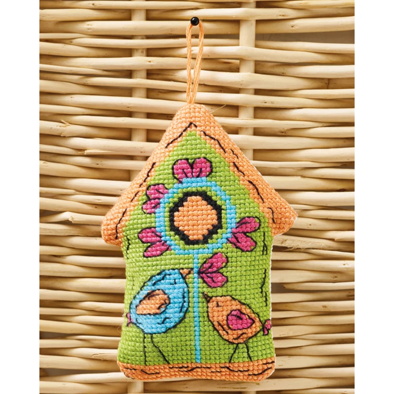 Birdhouse green 7x9 cm