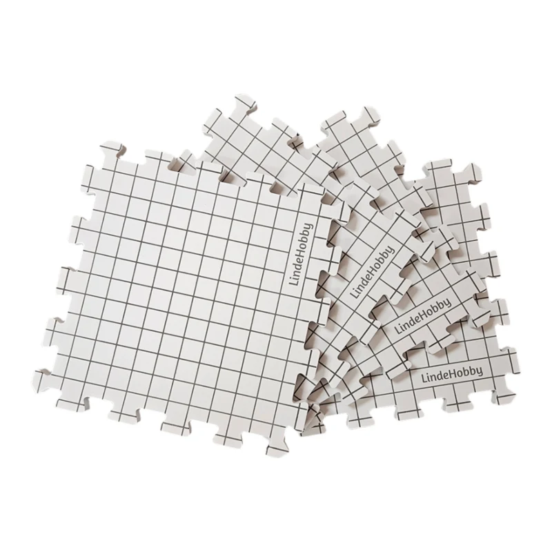 LindeHobby Blocking Mats in Felted Bag with 100 T-Pins, White