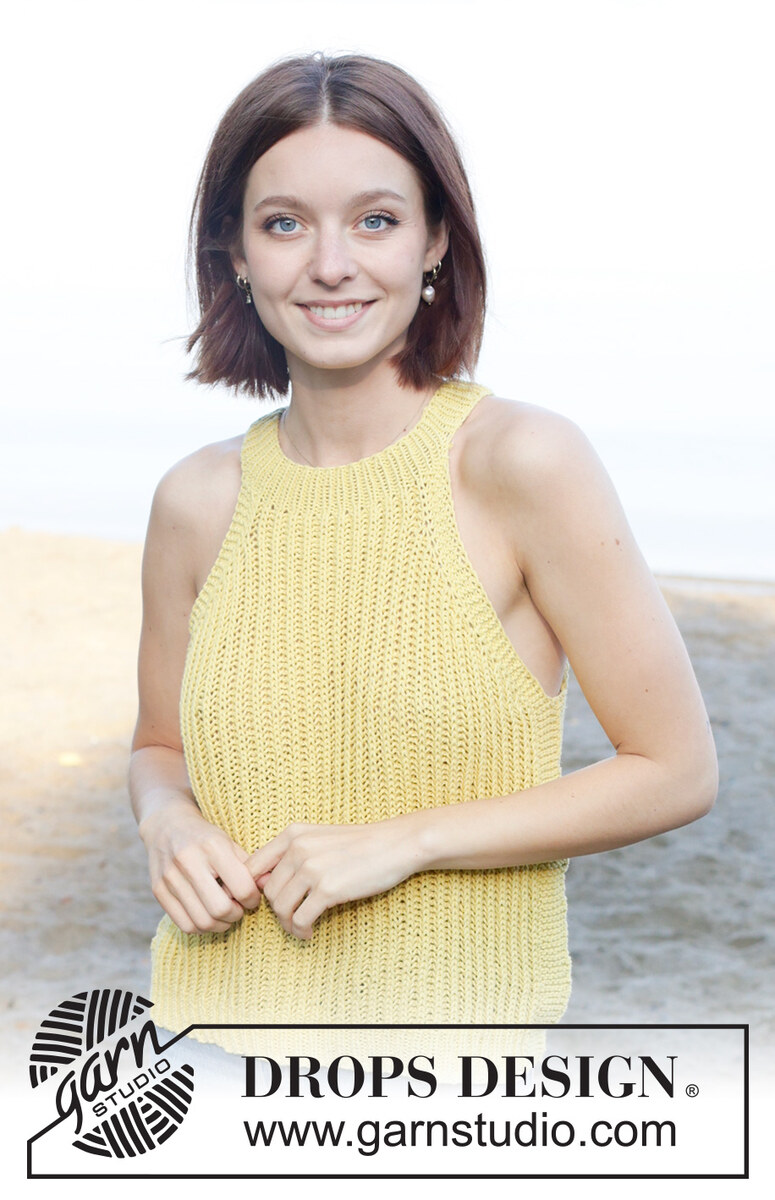 258-19 Sunbeam Shine Top by DROPS Design