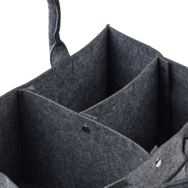 LindeHobby Felt Basket with Snap Buttons