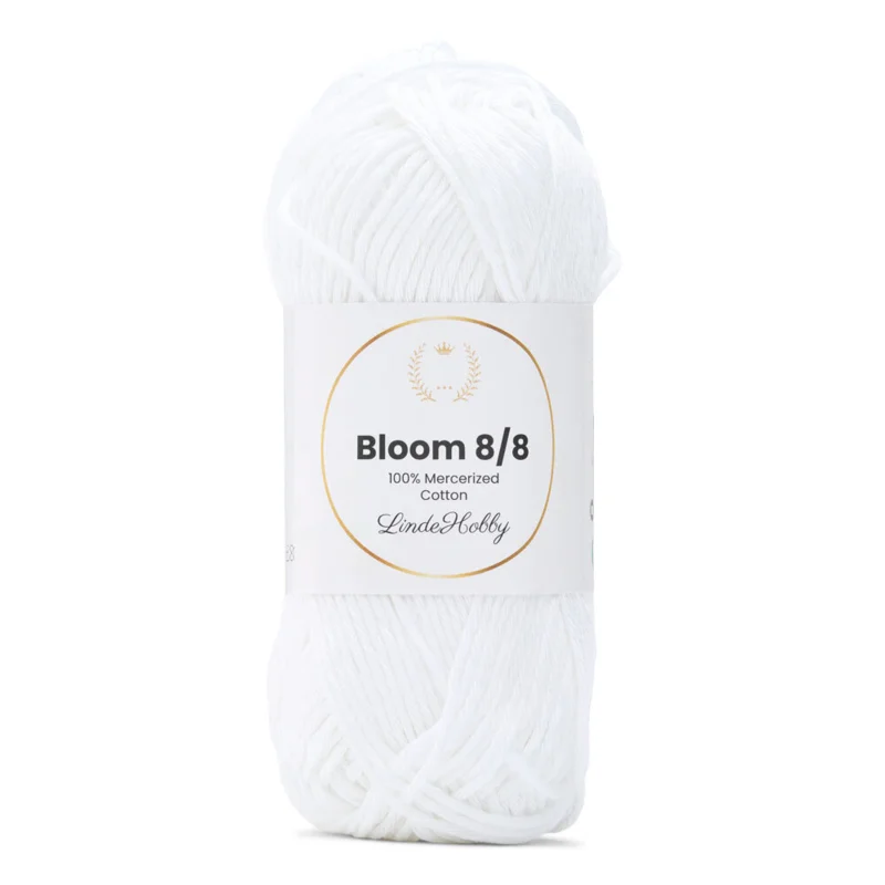 LindeHobby Bloom 8/8 Mercerized Cotton 02 White
