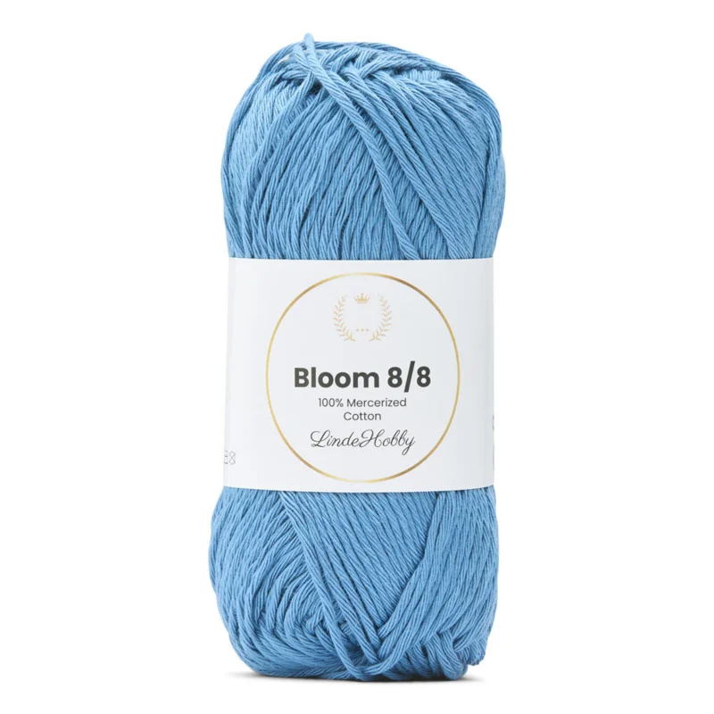 LindeHobby Bloom 8/8 Mercerized Cotton 16 Denim Blue
