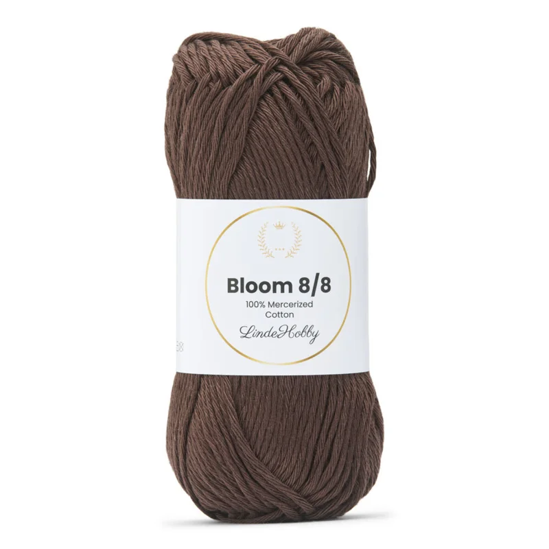 LindeHobby Bloom 8/8 Mercerized Cotton 08 Dark Brown